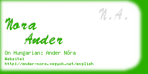 nora ander business card