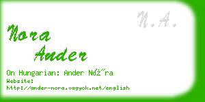 nora ander business card